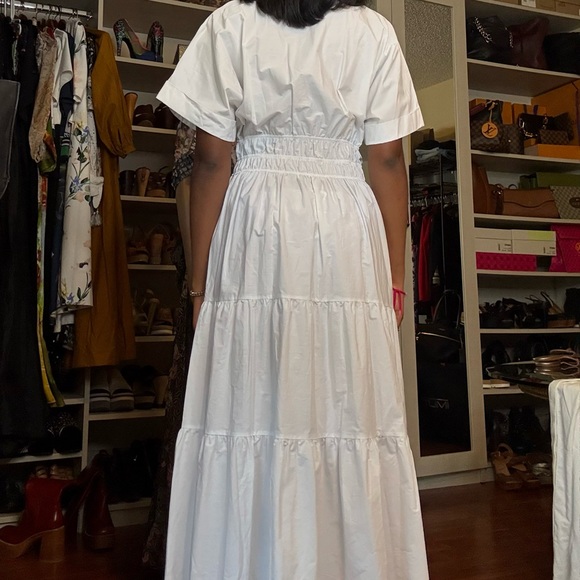 🎊💕💕🎉 Anthropologie White Maxi Shirt Dress - Picture 6 of 6